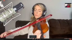 Lindsey Stirling playing Hallelujah Songs and Gratitude Zoom Meeting