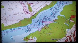 Карта Оскольского Водохранилища со старым руслом Оскола.