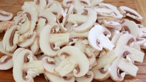 Мясо с грибами с сливочном соусе