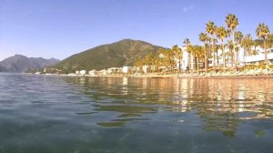 Пляж отеля. Отель Ideal Prime Beach 5. Мармарис. Турция.Обзор пляжа.