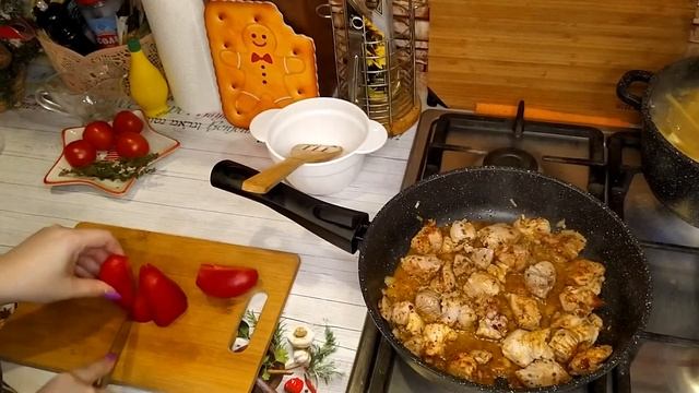 Паста Букатини с корейкой и томатами - сбалансированный ужин.