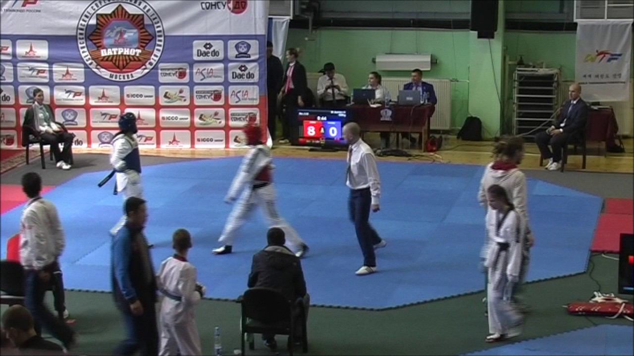 Taekwondo WTF. Соревнования "Патриот 2017. Юниорки. 1/4 финала. ж-59. Исатаева-Носова.