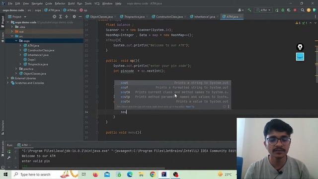 OOP's Project ( Hindi )  |  ATM Machine | For Beginners | With Source Code