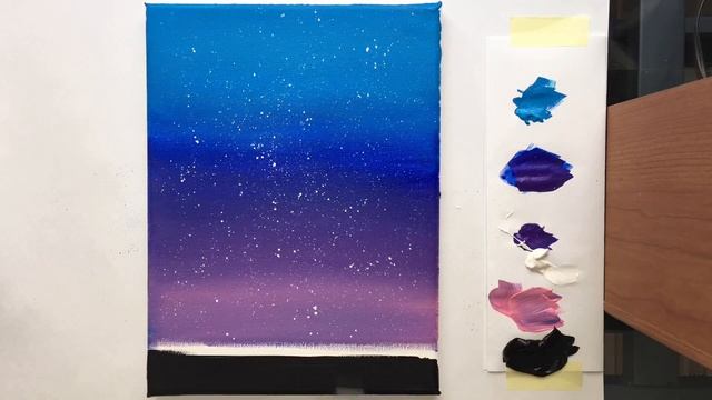 Night Sky | Acrylic Painting Tutorial for Beginners Step by Step ( ENG ...