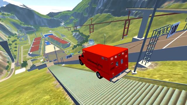 Cars crashes 6 Stairs. Military truck. Cars for kids  Vehicles for children. Cars crashing Beamng