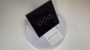 Умный выключатель с Алисой Tuya WiFi RF 433 тройной сенсорный УНИВЕРСАЛЬНЫЙ черный VK-3-чер