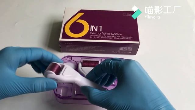 DRS 6 in 1 Набор мезороллер с 5ю насадками и боксом для дезинфекции