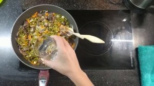 Очень вкусно и полезно! Маш и  булгур с мясом и овощами. Отличный ужин! #булгур #маш #полезно