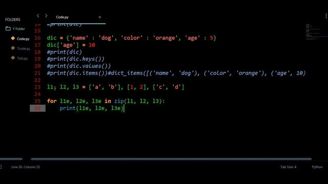 Dictionary in python