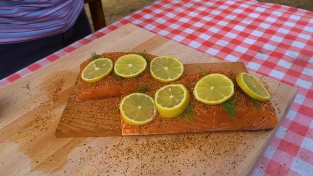 Kamado Joe Salmon  Smoked Salmon on a Cedar Plank  KamadoMax 4K