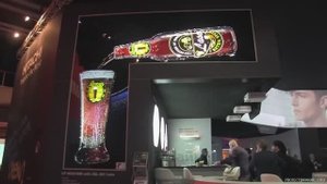 Плёнка обратной проекции для рекламной инсталляции _ видеопроекция для дизайна