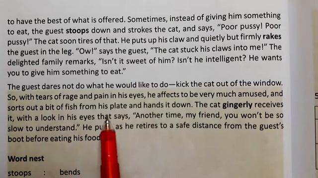 The Cat Class-X || class 10 lesson 7 bengali Analysis || The Cat Text with activity || Unit-2