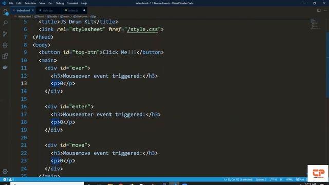 #38 JavaScript Mouse Events | Mouse Event in JavaScript #webdevelopment