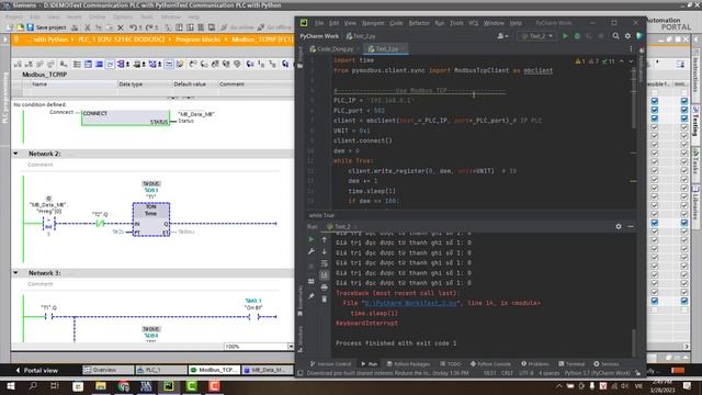 HOW TO COMMUNICATION PYTHON TO PLC S7 1200 Modbus TCP/IP