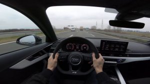 Audi A4 S Line FL 2020 - POV test drive in 4K | 35 TDI - 163 HP (Acceleration 0 - 100 km/h)
