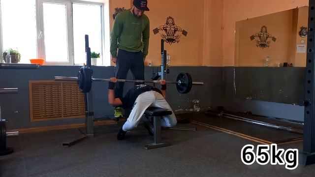Жим лёжа 65кг в 13 лет смотреть онлайн