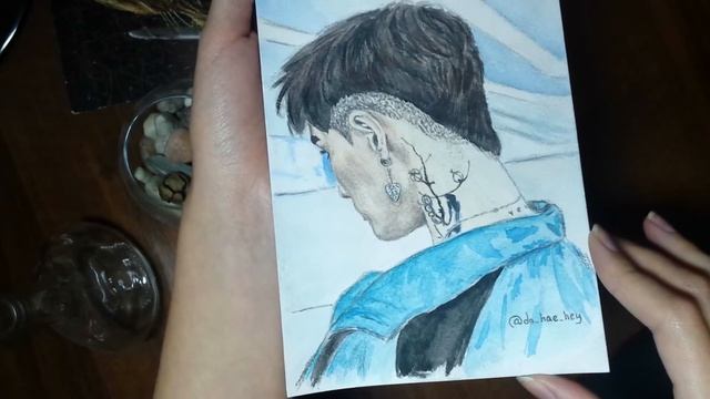 KPOP Fan art. Мои новые акварельные рисунки. смотреть онлайн