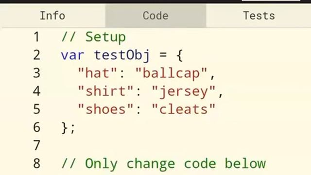Accessing Object Properties with dot Notation | freeCodeCamp basic Javascript