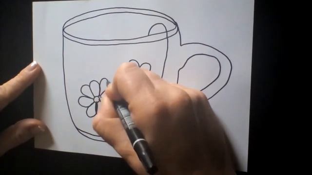 Como dibujar una taza de te Как нарисовать милые рисунки смотреть онлайн
