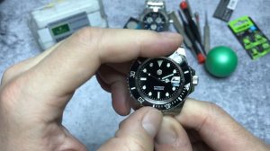⌚ ТОПОВЫЙ ХОМАЖ НА ROLEX SUBMARINER  ОТ SAN MARTIN SN0017  20ATM (200М)