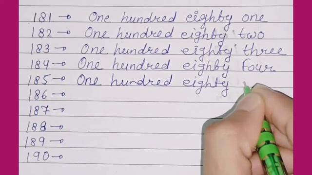 181 to 190 Numbers Name | Spelling 181 to 190 | How to Learn 101 to 200 Numbers Name смотреть онлайн