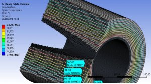 Урок 8. Моделирование конвективного теплообмена трубы c теплоизолятором в Ansys Thermal