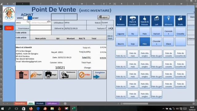Gestionnaire d'un Point de Vente avec Excel смотреть онлайн