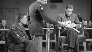 JOCHEN PEIPER INTERVIEW AT MALMEDY WAR CRIMES TRIALS, DACHAU, GERMANY