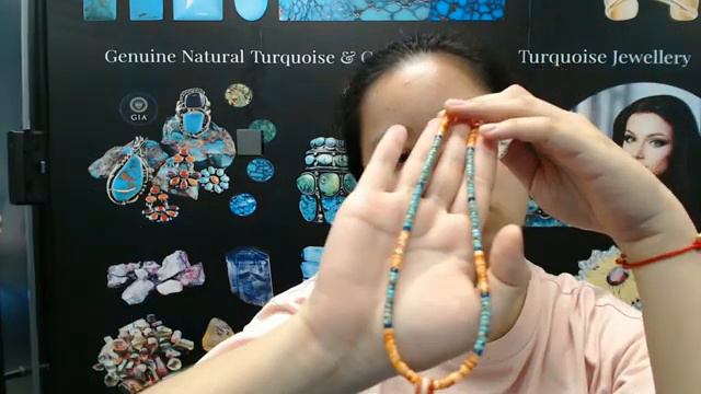20240802-01 Natural Turquoise Spiny Oyster Lapis Lazuli Beads Necklace Transparency Gemstone