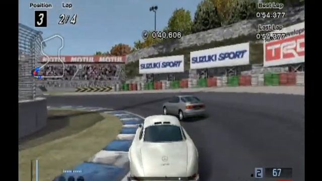 Gran Turismo 4 - Mercedes 300 SL Coupe 1954 - Autumm Ring Mini Reverse смотреть онлайн