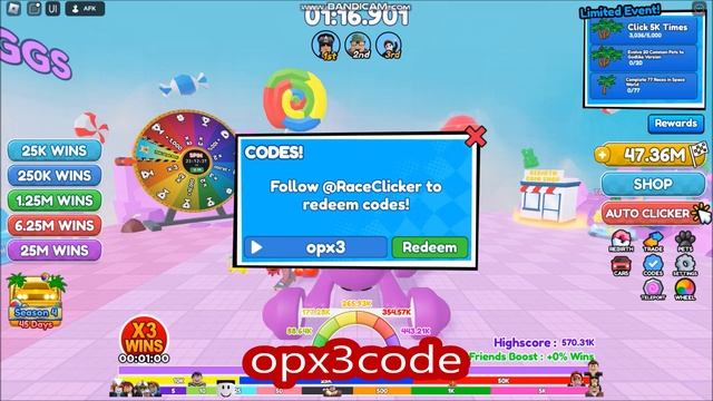 NEW UPDATE [GRIMACE UPDATE] Race Clicker ROBLOX | ALL CODES | July 25, 2023 смотреть онлайн