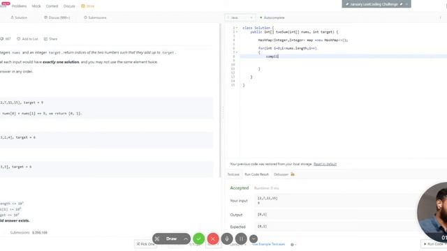 LeetCode Two Sum Solution Explained(easy way) in Java