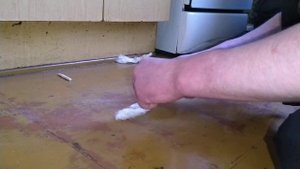 Добыча огня катанием ваты, без начинок.