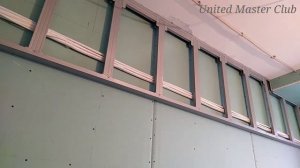 короб из гипсокартона : нестандартный каркас из CD + усилитель для натяжного. Монтаж гипсокартона.