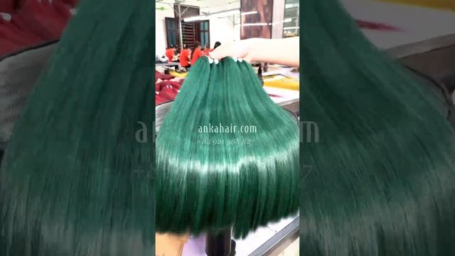 Bone straight green hair Ankahair +84921388827 #humanhair #hairfactory #wigshop #hairshop #hairwig
