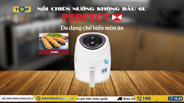 Nồi Chiên Không Dầu 6L GLA -809 Perfect | Top Home Shopping смотреть онлайн