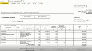 Штатное расписание в 1С:Зарплата и управление персоналом