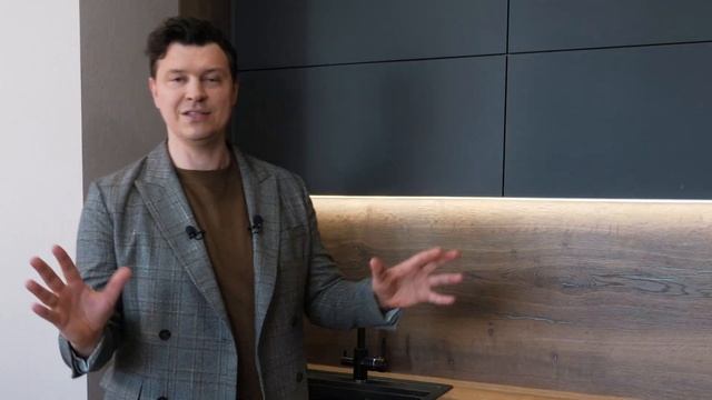 ОБЗОР ЧЕРНОЙ МАТОВОЙ КУХНИ БЕЗ РУЧЕК.