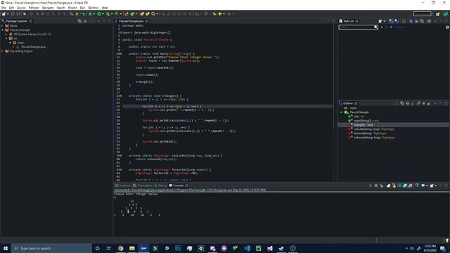 Pascal's Triangle In Java (Demonstration Video) смотреть онлайн