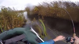 Ловля щуки на спиннинг осенью. Дитва. Крамской. Орбит 110. Megabass fx9. Беларусь. С лодки. 3