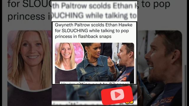 Gwyneth Paltrow scolds Ethan Hawke for SLOUCHING while talking to pop princess in flashback snaps