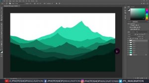 How to draw flat landscape in Photoshop