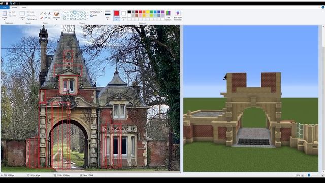 Minecraft : Victorian Gatehouse - "From Bricks to Blocks" - Minecraft Building Guide смотреть онлайн