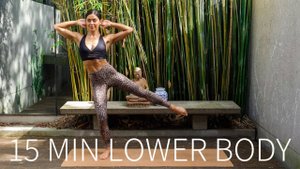 15 MIN LOWER BODY - GLUTES WORKOUT || At-Home Pilates (Stretch Included) - Move With Nicole