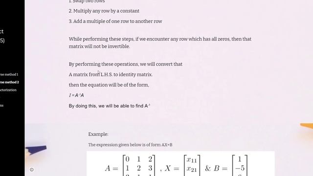 Solving Linear equations using Matrices Project смотреть онлайн