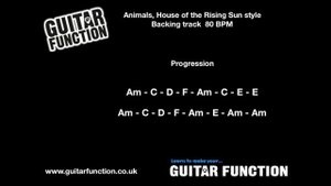 Backing track in Am, House of the rising sun by The Animals style bpm 80