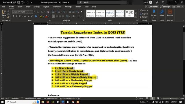 Calculating Terrain Ruggedness Index (TRI) in QGIS