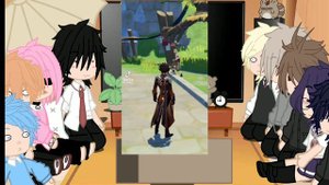 Yarichin b club react to Genshin impact caracter Xiao/ Zhongli