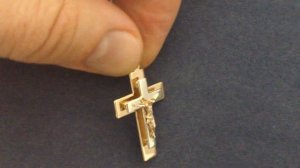 Золотой крестик мужской 16522