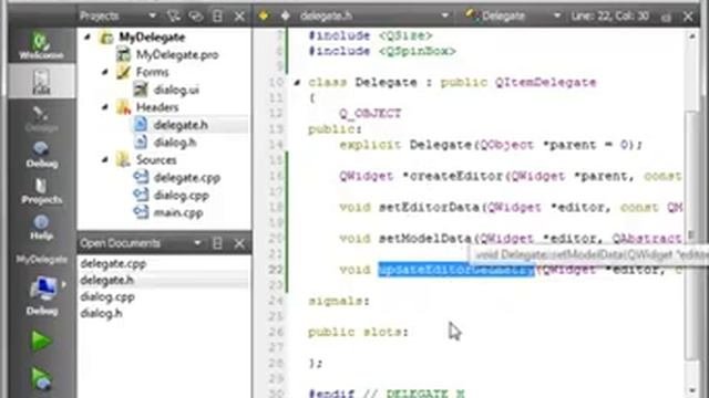C++ Qt 50  QItemDelegate  Delegates In A QTableview
